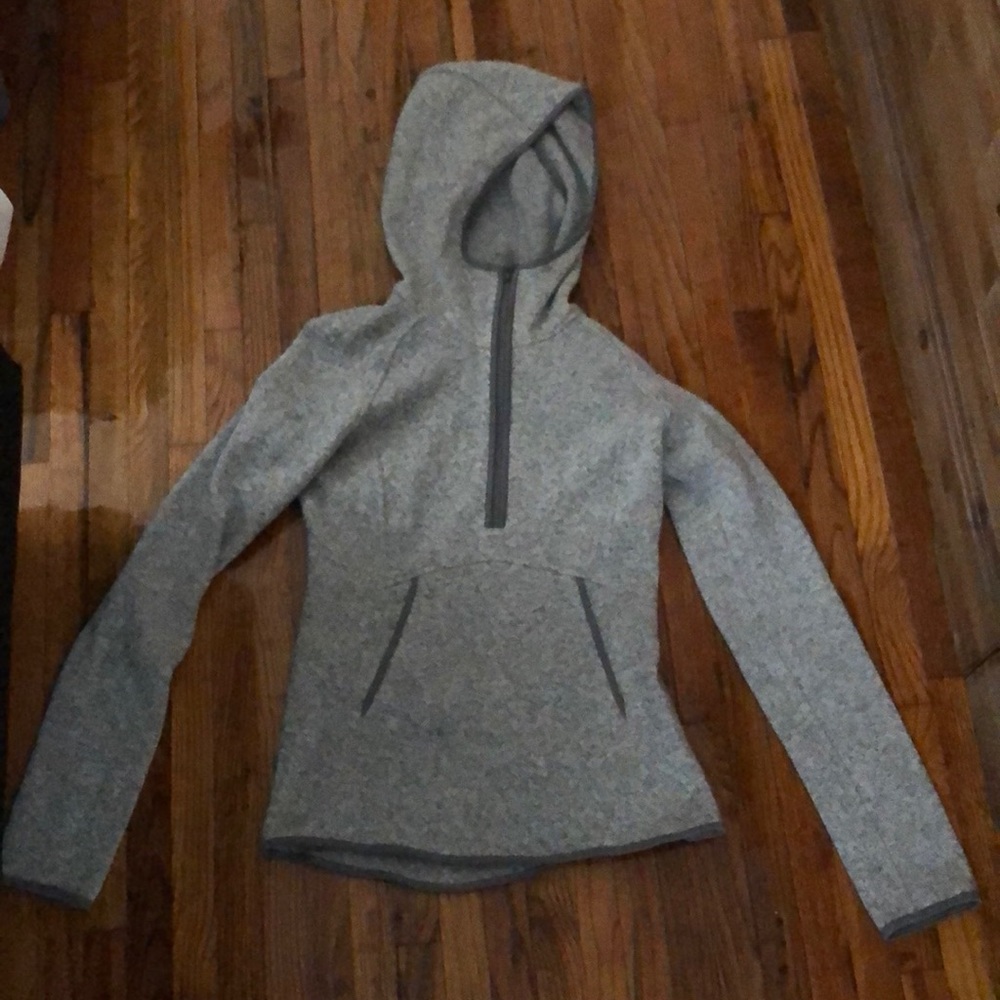Lulu lemon grey half zip fleece sweatshirt